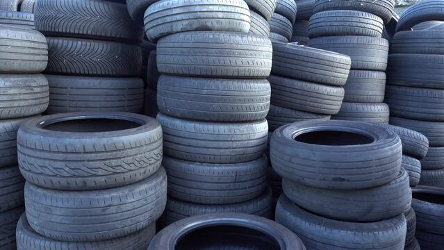 stack of old tires