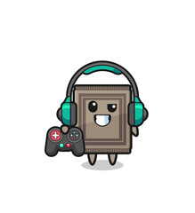 carpet gamer mascot holding a game controller
