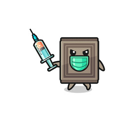 illustration of the carpet to fight the virus