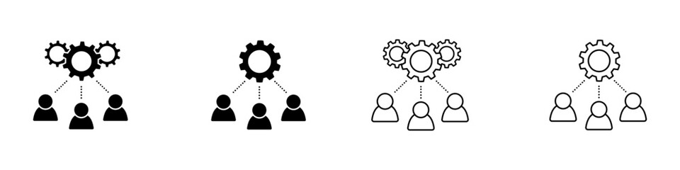 Team Vector icon set. Teamwork illustration sign collection. development symbol ro logo.