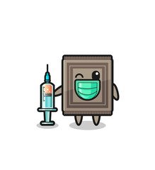 carpet mascot as vaccinator