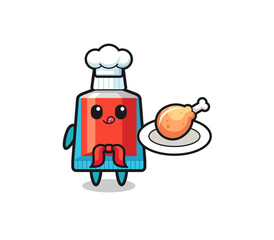 toothpaste fried chicken chef cartoon character