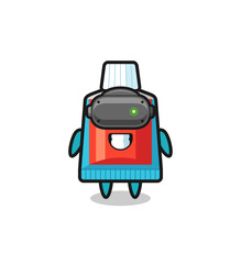 cute toothpaste using VR headset