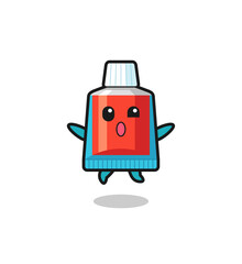 toothpaste character is jumping gesture