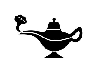 Aladdin magic lamp icon with simple design