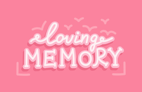 Favorite memories from life. A cover for a photo album. Vector illustration Inscription " loving memories".