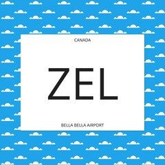 Bella Bella Airport: The airport of the city of Bella Bella in Canada - obrazy, fototapety, plakaty