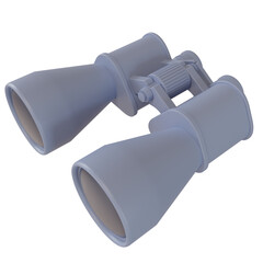 3d rendering of binoculars icon. 3d illustration for ui ux
