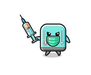 illustration of the toaster to fight the virus