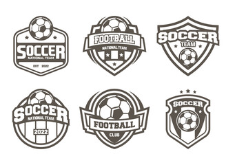 Set of football logos. Soccer logo collection. Football logo badge
