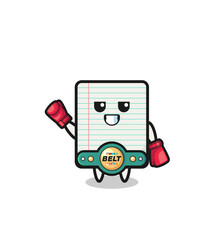 paper boxer mascot character