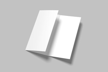 A4 Trifold Brohure Blank Mockup
