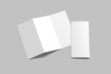 A4 Trifold Brohure Blank Mockup