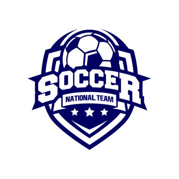 soccer Logo or football logo club sign Badge. Football logo with shield background vector design
