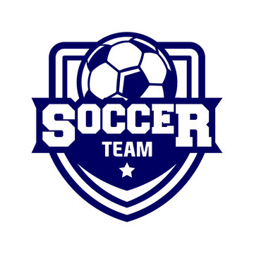 soccer Logo or football logo club sign Badge. Football logo with shield background vector design
