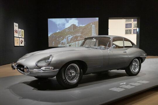 BILBAO, SPAIN-SEPTEMBER 10, 2022: 1963 Jaguar E-Type (XK-E) coupe (Series 1)