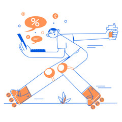 Man rushes for discounts in the store