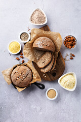 Homemade Gluten Free Bread. Healthy Eating, Dieting, Balanced Food Concept.