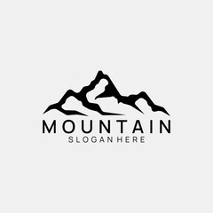 Montain logo, Peak logo vector template downlod - obrazy, fototapety, plakaty