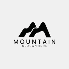 Mountain Logo design template, Mountain Logo sign symbol template
