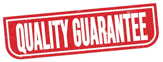 QUALITY GUARANTEE text written on red stamp sign.