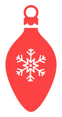 Christmas decoration icon isolated. Christmas toy illustration. Festive decorative element