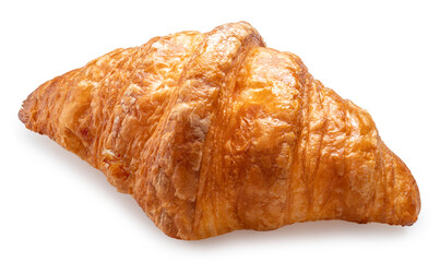 Freshly baked croissant isolated on white background, Sweet croissant isolated on white background, With work path.