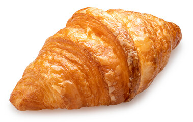 Freshly baked croissant isolated on white background, Sweet croissant isolated on white background, With work path.
