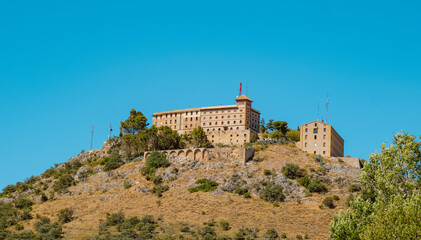 Fototapeta premium view of El Pueyo Monastery, Barbastro, Spain