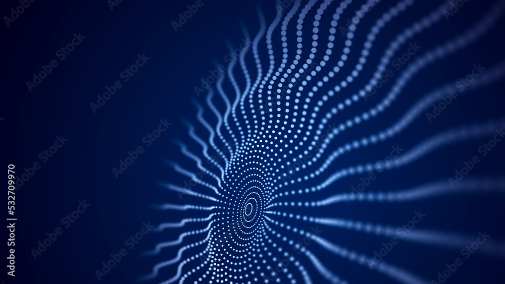 Poster Big data storage grid. Abstract artificial intelligence background. 3d rendering.