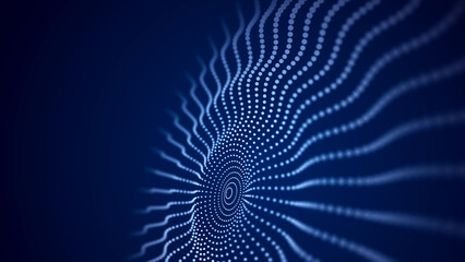 Big data storage grid. Abstract artificial intelligence background. 3d rendering.