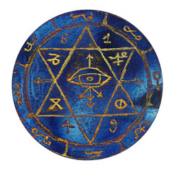 Mystic symbols with hand drawn magic and esoteric symbols