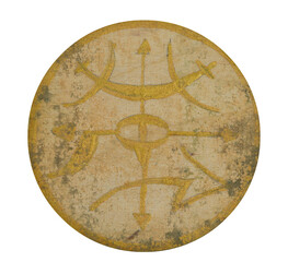 Mystic symbols with hand drawn magic and esoteric symbols