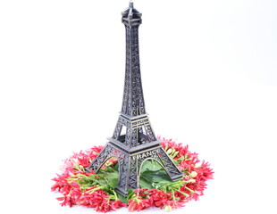 Eiffel Tower toy on Combretum indicum 