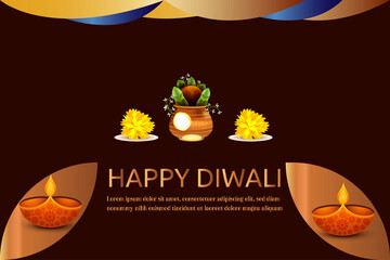 Happy Diwali With Free Vector