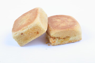 Taiwan famous dessert - pineapple cake on white background