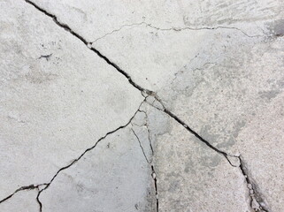 Cracked concrete texture closeup background.