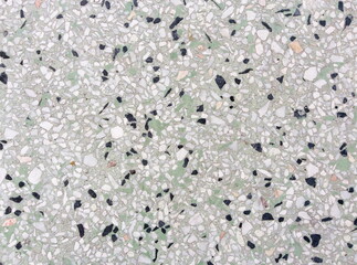 rough texture surface of exposed aggregate finish, Ground stone washed floor, made of small sand stone in light brown color