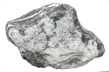 Large grey rock boulder cut out and isolated on a white background, png stock photo file cut out and isolated on a transparent background