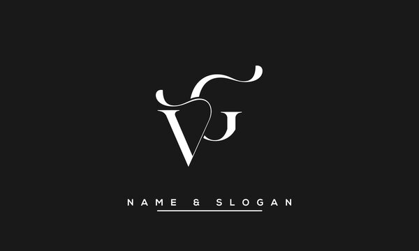 GV,  VG,  G,  V  Abstract  Letters  Logo  Monogram