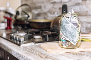 Concept: Keeping financial savings in cash the old-fashioned way