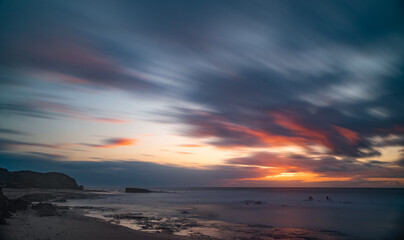 Fototapeta na wymiar Colorful sunset on mediterranean coast