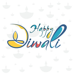 Fototapeta na wymiar vector Illustration of Happy Diwali festival poster
