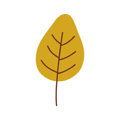 Autumn leaves. Foliage leaf silhouette. Forest vector illustration.