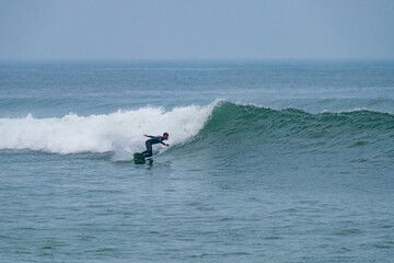 Fototapeta na wymiar Brazilian surfer in action