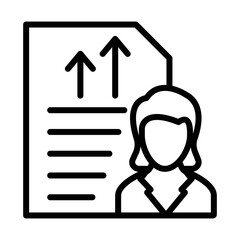 Employee Performance Vector Icon which is suitable for commercial work and easily modify or edit it

