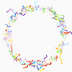 ribbon spiral confetti carnival color shine gift
