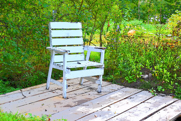 White old garden chair