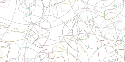 Chaotic Simple Seamless Pattern Textile One Line