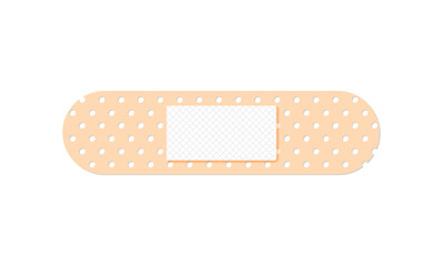 Medical plaster. First aid band plaster strip medical patch. Wound cross plastering band and porous bandage plasterers